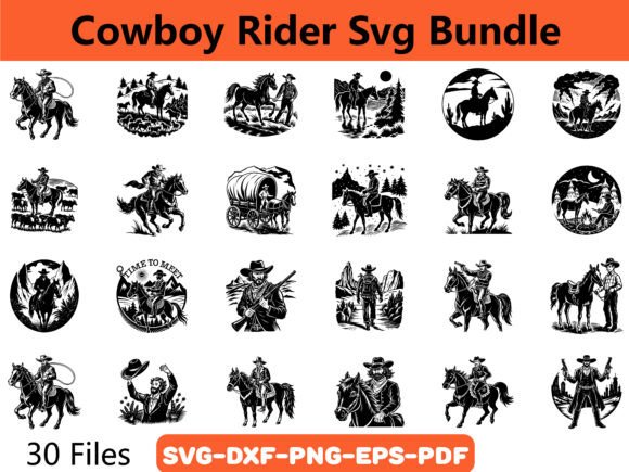 Cowboy Rider Svg Bundle: A Bold Design for Real Projects