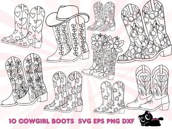 Cowgirl Boots SVG: A Versatile Western Embroidery Design