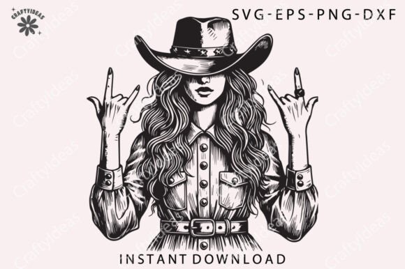 Cowgirl PNG: A Bold Embroidery Design for Western-Inspired Projects