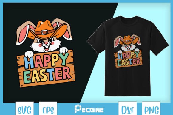 Happy Easter Kids Western Bunny SVG Review