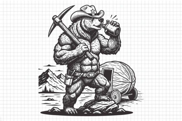 Review: Cowboy Bear Clipart SVG for Embroidery Projects